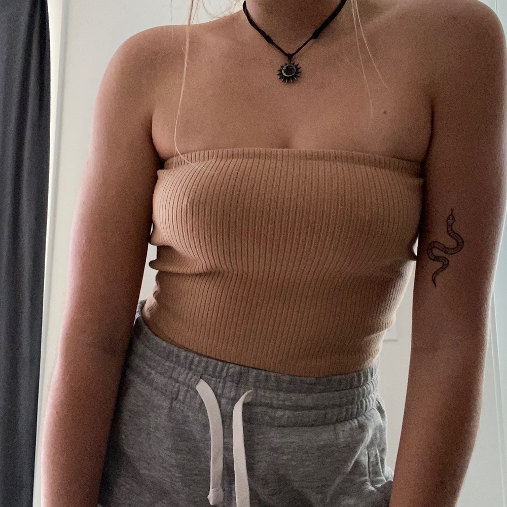 nude tube top